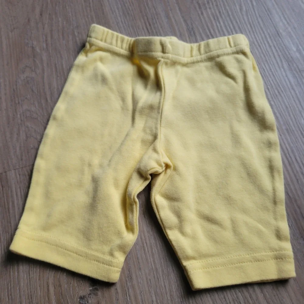 Gerber Leggings Unisex Newborn Yellow Solid Cotton Elastic Waist Casual Basic